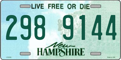 NH license plate 2989144