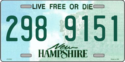 NH license plate 2989151