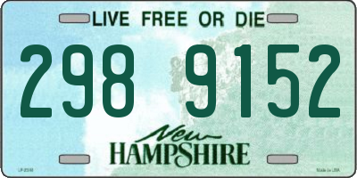 NH license plate 2989152