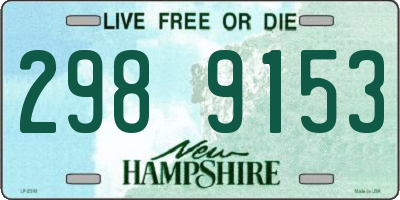 NH license plate 2989153