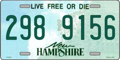 NH license plate 2989156