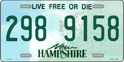 NH license plate 2989158