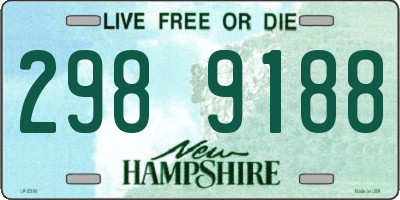 NH license plate 2989188