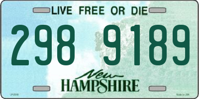 NH license plate 2989189