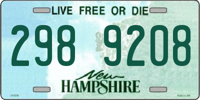 NH license plate 2989208