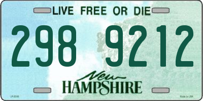 NH license plate 2989212