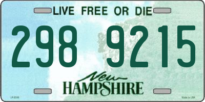 NH license plate 2989215
