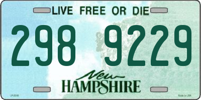 NH license plate 2989229