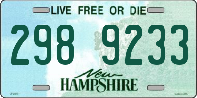 NH license plate 2989233