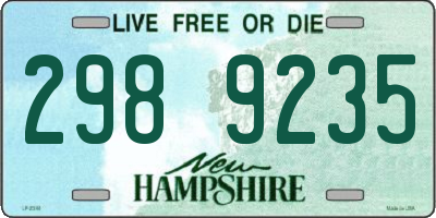 NH license plate 2989235