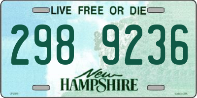 NH license plate 2989236