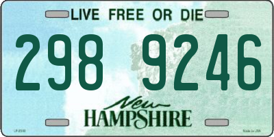 NH license plate 2989246
