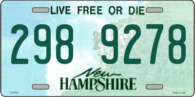 NH license plate 2989278
