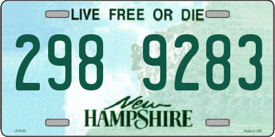 NH license plate 2989283