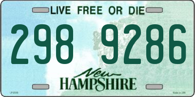 NH license plate 2989286