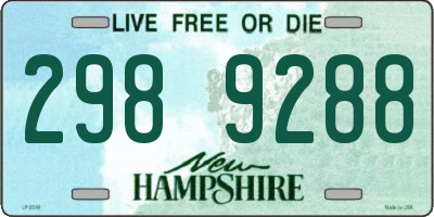 NH license plate 2989288