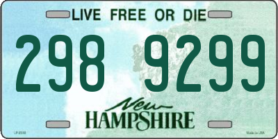 NH license plate 2989299