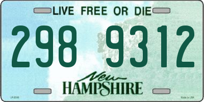NH license plate 2989312