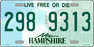 NH license plate 2989313