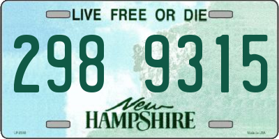 NH license plate 2989315