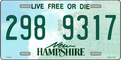 NH license plate 2989317