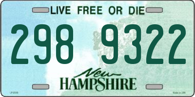 NH license plate 2989322
