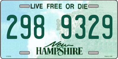 NH license plate 2989329