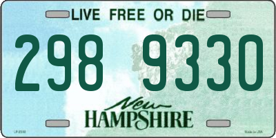 NH license plate 2989330