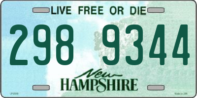 NH license plate 2989344