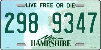 NH license plate 2989347