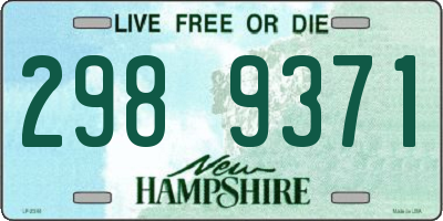 NH license plate 2989371