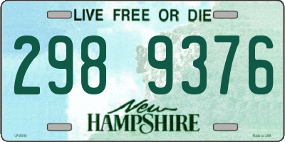 NH license plate 2989376
