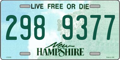 NH license plate 2989377