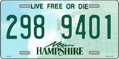 NH license plate 2989401