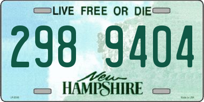 NH license plate 2989404