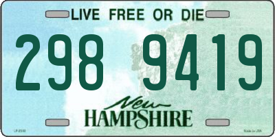 NH license plate 2989419