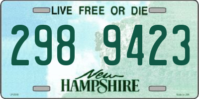 NH license plate 2989423