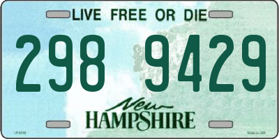 NH license plate 2989429