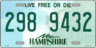NH license plate 2989432