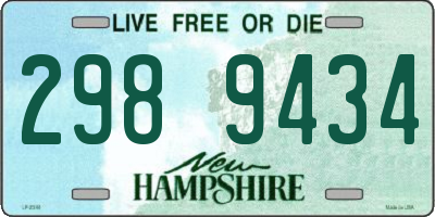 NH license plate 2989434