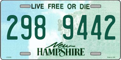NH license plate 2989442