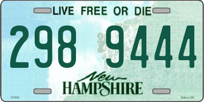 NH license plate 2989444