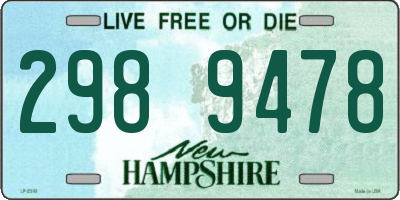 NH license plate 2989478