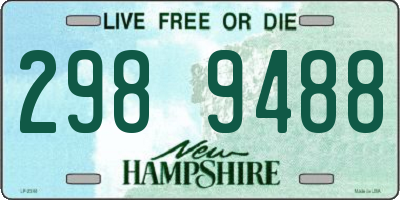 NH license plate 2989488