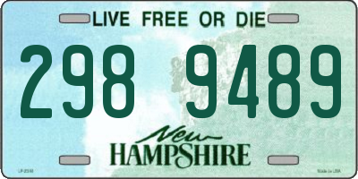 NH license plate 2989489