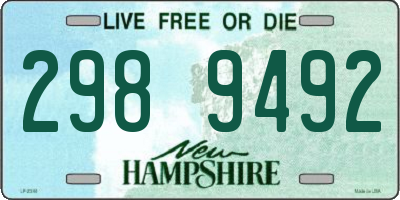 NH license plate 2989492