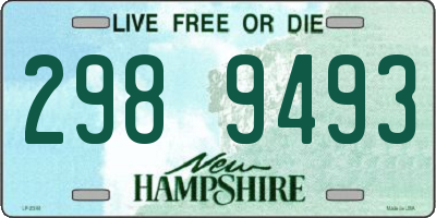 NH license plate 2989493
