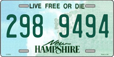 NH license plate 2989494