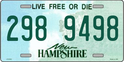 NH license plate 2989498