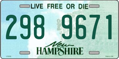 NH license plate 2989671